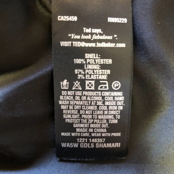 NWOT Ted Baker Shamari Metallic Embroidered Gold Filigree Bodice Flare Dress - Picture 6 of 16